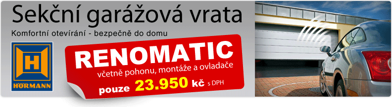 Sekční garážová vata RenoMatic s pohonem ProMatic včetně montáže a ovladače