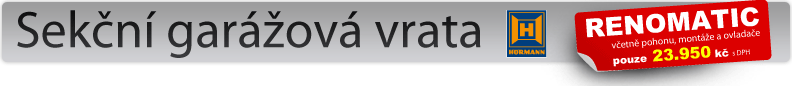 Sekční garážová vata RenoMatic s pohonem ProMatic včetně montáže a ovladače